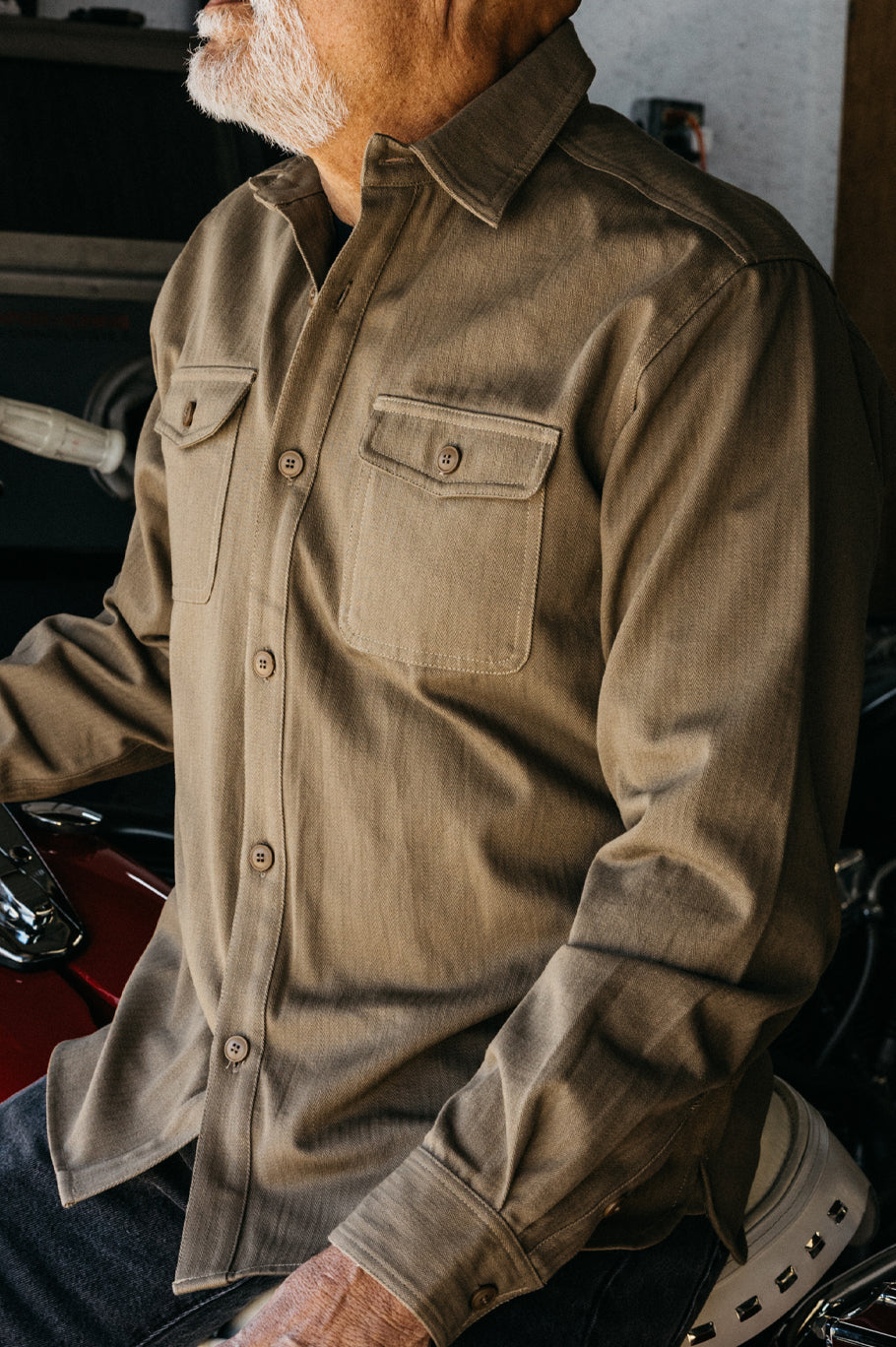Roy Herringbone Shirt Media Shirt 03