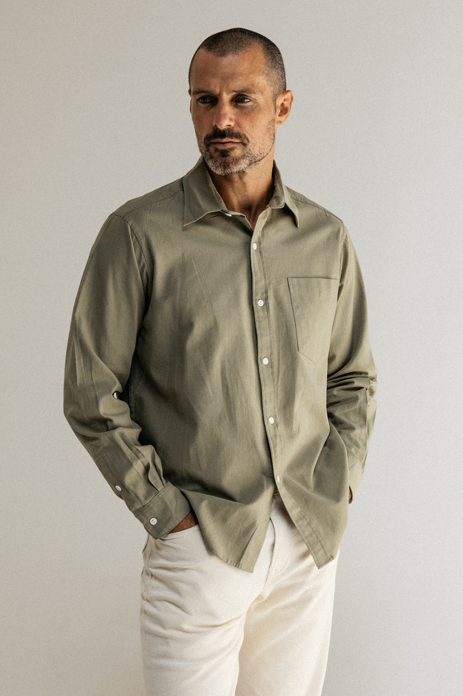 One Pocket Linen Shirt